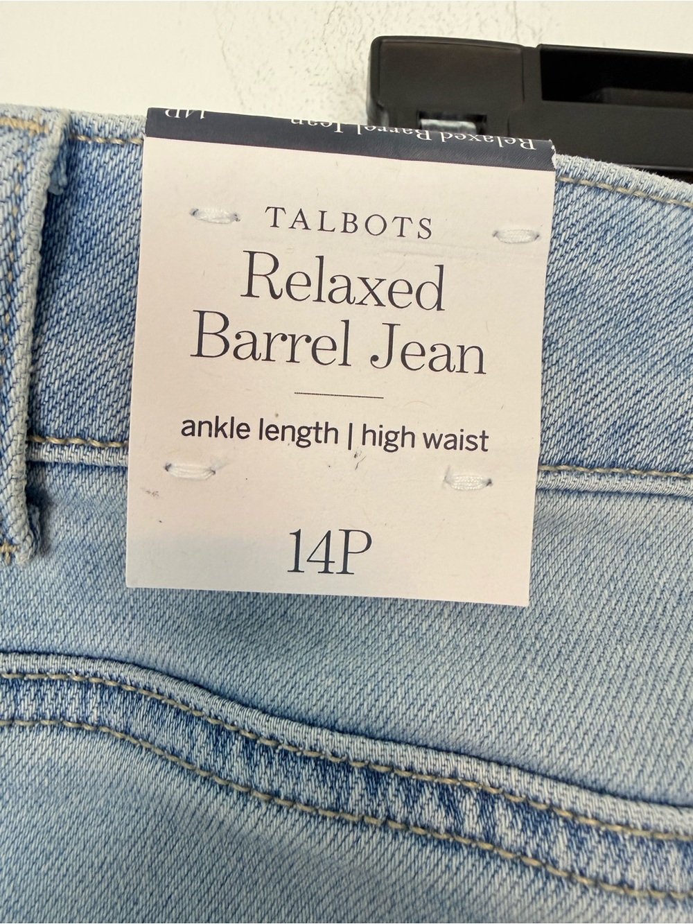 Talbots Relaxed Barrel Jean Denim Ankle Length High Waist Women's 14 Petite. NWT - Picture 10 of 14